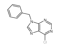 6-氯-9-(苯基甲基)-9H-嘌呤结构式