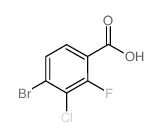 2-氟-3-氯-4-溴苯甲酸结构式