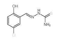 Benzaldehyde, 5-chloro-2-hydroxy-, 3-thiosemicarbazone结构式