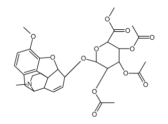 methyl (2S,3S,4S,5R,6R)-6-[[(4S,4aR,7S,7aR,12bS)-9-methoxy-3-methyl-2,4,4a,7,7a,13-hexahydro-1H-4,12-methanobenzofuro[3,2-e]isoquinoline-7-yl]oxy]-3,4,5-triacetyloxyoxane-2-carboxylate Structure