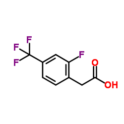 2-氟-4-(三氟甲基)苯乙酸结构式