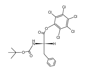 N-(tert-butoxycarbonyl)-L-phenylalanine pentachlorophenyl ester Structure
