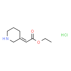 Ethyl 2-(3-piperidinylidene)acetate hydrochloride Structure