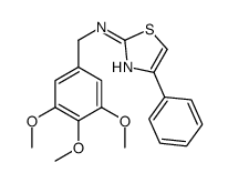 4-Phenyl-2-[(3,4,5-trimethoxybenzyl)amino]thiazole结构式
