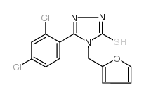 5-(2,4-二氯苯基)-4-(2-糠甲基)-4h-1,2,4-三唑-3-硫醇结构式