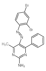 2-Pyrimidinamine,5-[2-(2,4-dibromophenyl)diazenyl]-4-methyl-6-phenyl-结构式