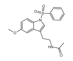 N-[2-(1-benzenesulfonyl-5-methoxy-1H-indol-3-yl)ethyl]acetamide结构式