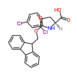 (S)-2-((((9H-芴-9-基)甲氧基)羰基)氨基)-3-(2,4-二氯苯基)丙酸结构式