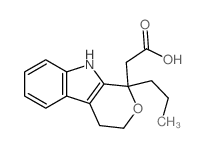 Pyrano[3,4-b]indole-1-aceticacid, 1,3,4,9-tetrahydro-1-propyl- Structure