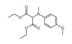 diethyl 2-[N-(4-methoxyphenyl)-N-methylamino]propanedioate结构式