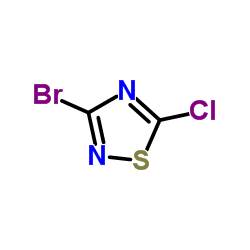 3-溴-5-氯-1,2,4-噻二唑结构式