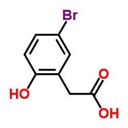 (5-Bromo-2-hydroxyphenyl)acetic acid structure