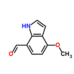 1H-Indole-7-carboxaldehyde,4-methoxy-(9CI) structure