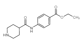 4-[(哌啶-4-羰基)氨基]苯甲酸乙酯结构式