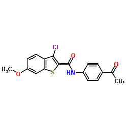 N-(4-Acetylphenyl)-3-chloro-6-methoxy-1-benzothiophene-2-carboxamide Structure