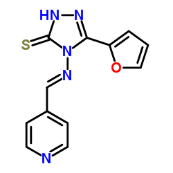 5-(2-Furyl)-4-[(E)-(4-pyridinylmethylene)amino]-2,4-dihydro-3H-1,2,4-triazole-3-thione Structure