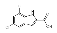5,7-二氯吲哚-2-羧酸结构式
