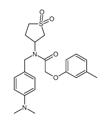 N-[[4-(dimethylamino)phenyl]methyl]-N-(1,1-dioxothiolan-3-yl)-2-(3-methylphenoxy)acetamide结构式