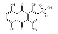 2-Anthracenesulfonic acid, 4,8-diamino-9, 10-dihydro-1,5-dihydroxy-9,10-dioxo-结构式