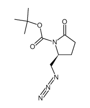 (S)-tert-butyl 2-(azidomethyl)-5-oxopyrrolidine-1-carboxylate Structure