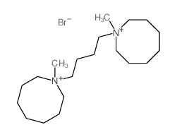 1-methyl-1-[4-(1-methyl-1-azoniacyclooct-1-yl)butyl]-1-azoniacyclooctane structure