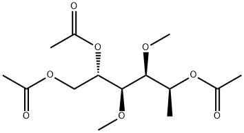 L-Mannitol, 1-deoxy-3,4-di-O-methyl-, triacetate structure