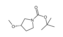 (S)-N-Boc-3-甲氧基四氢吡咯结构式