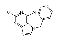 6-AMINO-7-BENZYL-2-CHLOROPURINE structure