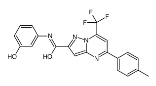 N-(3-hydroxyphenyl)-5-(4-methylphenyl)-7-(trifluoromethyl)pyrazolo[1,5-a]pyrimidine-2-carboxamide结构式