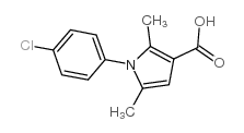 1-(4-氯苯基)-2,5-二甲基-1H-吡咯-3-羧酸结构式