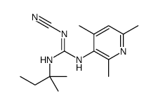 2-Cyano-1-(tert-pentyl)-3-(2,4,6-trimethyl-3-pyridyl)guanidine结构式