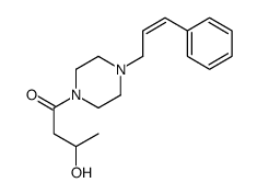3-hydroxy-1-[4-(3-phenylprop-2-enyl)piperazin-1-yl]butan-1-one结构式