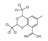 6-methyl-2,4-bis(trichloromethyl)-4H-1,3-benzodioxine-8-carboxamide Structure