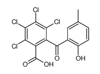 2,3,4,5-tetrachloro-6-(2-hydroxy-5-methylbenzoyl)benzoic acid Structure