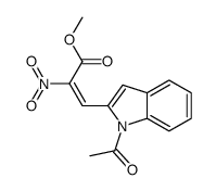 methyl 3-(1-acetylindol-2-yl)-2-nitroprop-2-enoate结构式
