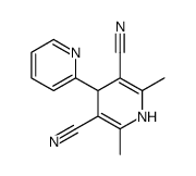 2,6-dimethyl-4-pyridin-2-yl-1,4-dihydropyridine-3,5-dicarbonitrile结构式