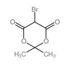 5-溴-2,2-二甲基-1,3-二噁烷-4,6-二酮结构式