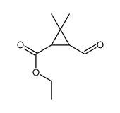 ethyl 3-formyl-2,2-dimethylcyclopropane-1-carboxylate结构式