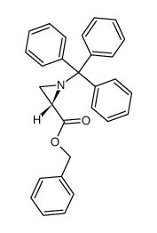 benzyl (-)-(2S)-1-trityl-aziridine-2-carboxylate Structure