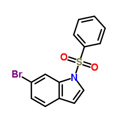 6-溴-1-苯基磺酰基-1H-吲哚结构式
