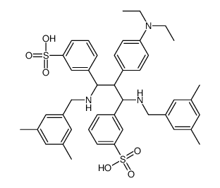 3,3'-[[[4-(diethylamino)phenyl]methylene]bis[(3-methyl-4,1-phenylene)(ethylimino)methylene]]bis(benzenesulphonic) acid Structure