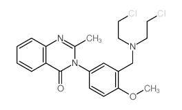 4(3H)-Quinazolinone,3-[3-[[bis(2-chloroethyl)amino]methyl]-4-methoxyphenyl]-2-methyl- Structure