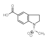 1-(甲基磺酰基)吲哚啉-5-羧酸结构式