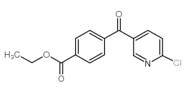 4-(6-氯吡啶-3-羰基)-苯甲酸乙酯结构式