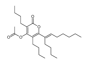 (E)-3,5-dibutyl-2-oxo-6-(undec-5-en-5-yl)-2H-pyran-4-yl acetate结构式