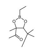 Ethanone, 1-[5-(1,1-dimethylethyl)-2-ethyl-4-methyl-1,3,2-dioxaborolan-4-yl]- Structure