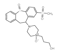 3-[4-(3-methylsulfonyl-11-oxo-5,6-dihydrobenzo[b][1]benzothiepin-5-yl)-1-oxidopiperazin-1-ium-1-yl]propan-1-ol结构式