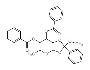 (5-benzoyloxy-8-methoxy-3-methyl-8-phenyl-2,7,9-trioxabicyclo[4.3.0]non-4-yl) benzoate结构式