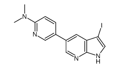 5-(3-碘-1H-吡咯并[2,3-B]吡啶-5-基)-N,N-二甲基-2-吡啶胺结构式