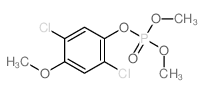 1,4-dichloro-2-dimethoxyphosphoryloxy-5-methoxy-benzene结构式